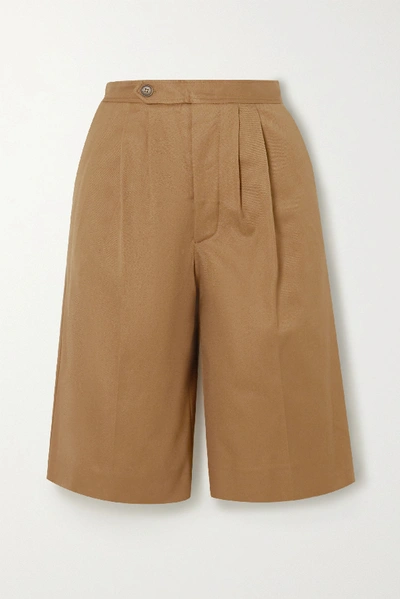 King & Tuckfield Cotton-twill Shorts In Tan