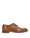 POLLINI POLLINI MAN LACE-UP SHOES BROWN SIZE 10 SOFT LEATHER