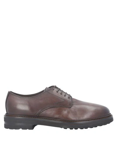 Henderson Baracco Laced Shoes In Dark Brown