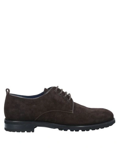 Hundred 100 Laced Shoes In Dark Brown