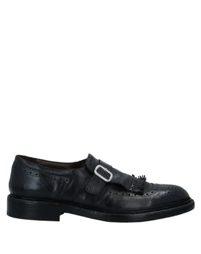 Green George Loafers In Black