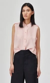 Equipment Charlee Silk Shirt In Slver Pink