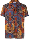 GREY DANIELE ALESSANDRINI FLORAL-PRINT SHIRT