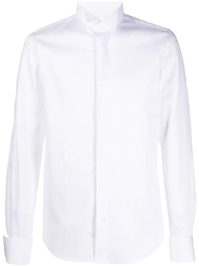 Xacus Long Sleeve Tailored Shirt In White