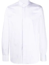 Xacus Structured Collar White Shirt With Buttoned Cuffs In White