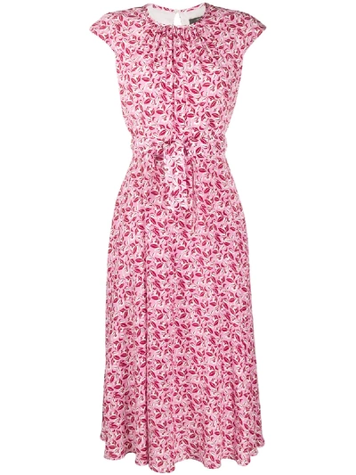open lace back dress Razia Hot Pink Indo- Western Womens Party Maxi Dress with Embroidery and  Cut Out Details for Cocktail main image 1