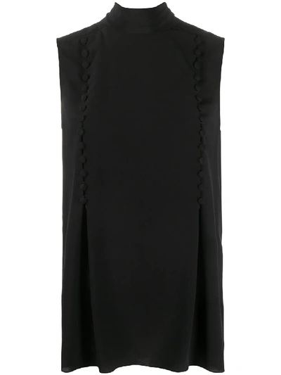 Givenchy Button-detail Sleeveless Blouse In Black