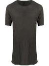 Masnada Raw-hem Long-line T-shirt In Grey
