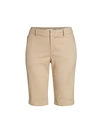 Vince Coin Pocket Stretch Cotton Bermuda Shorts In Latte
