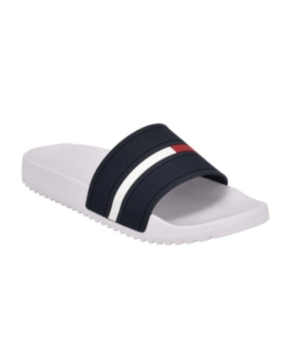 TOMMY HILFIGER MEN'S REDDER FLAG LOGO POOL SLIDE SANDALS
