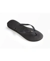 Havaianas Slim Crystal Glamour Flip Flops In Black