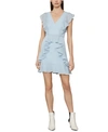 BCBGMAXAZRIA RUFFLED MINI DRESS