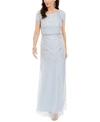 ADRIANNA PAPELL BEADED BLOUSON GOWN