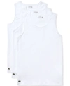 Lacoste Men's 3-pack Essential Slim Tank Tops In White