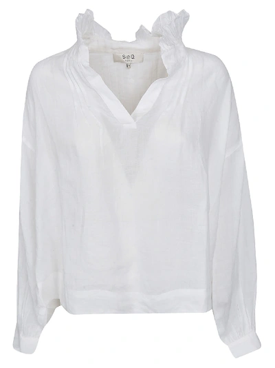 Sea Tabitha Ruffled Top In White