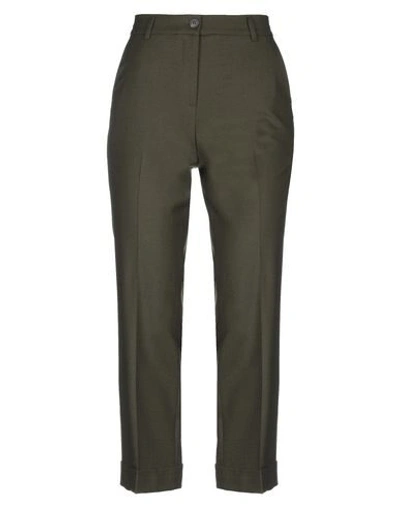 Via Masini 80 Casual Pants In Dark Green