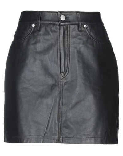 Calvin Klein Jeans Est.1978 Leather Mini Skirt In Black