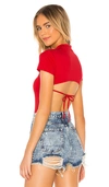 Superdown Yara Tie Back Bodysuit In Red