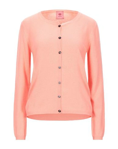 Alyki Cardigan In Salmon Pink