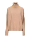 Semicouture Turtlenecks In Camel