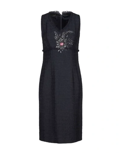 Clips Knee-length Dress In Dark Blue