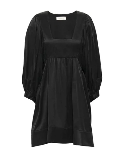 Zimmermann Short Dress In Black