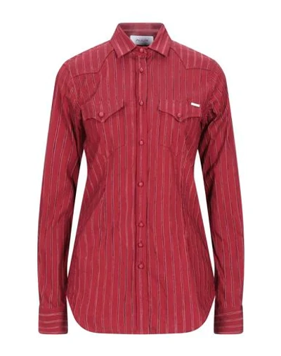 Aglini Striped Shirt In Red