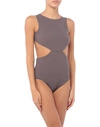Rick Owens One-piece Swimsuits In Grey