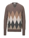 Ballantyne Cashmere Blend In Light Brown