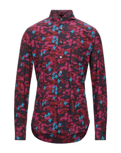 Alessandro Gherardi Patterned Shirt In Brick Red