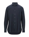 ALESSANDRO GHERARDI ALESSANDRO GHERARDI MAN SHIRT MIDNIGHT BLUE SIZE 16 COTTON, POLYAMIDE, ELASTANE,38919675IA 3