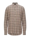 ALESSANDRO GHERARDI ALESSANDRO GHERARDI MAN SHIRT CAMEL SIZE 16 COTTON, ELASTANE,38922193MD 5