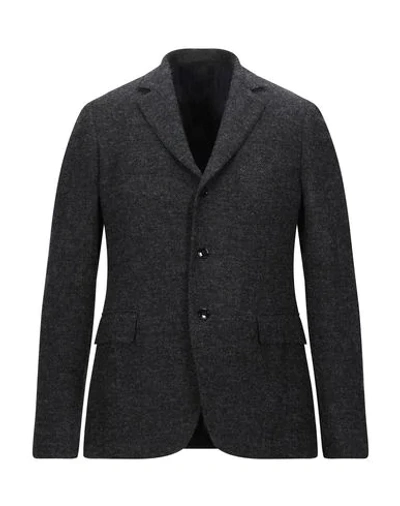 Mp Massimo Piombo Suit Jackets In Steel Grey
