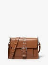 MICHAEL KORS SIMONE LEATHER BELTED SHOULDER BAG