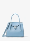 MICHAEL KORS BANCROFT MEDIUM PEBBLED CALF LEATHER SATCHEL