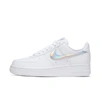 Nike Air Force 1 '07 Sneakers In White And Metallic Silver In White,white,white