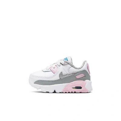 Nike Air Max 90 Baby/toddler Shoe In Light Sandstone,white,pink,metallic Silver