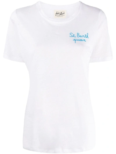 Mc2 Saint Barth Scarlett Embroidered T-shirt In White