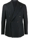 TAGLIATORE DOUBLE-BREASTED PIN DETAIL BLAZER