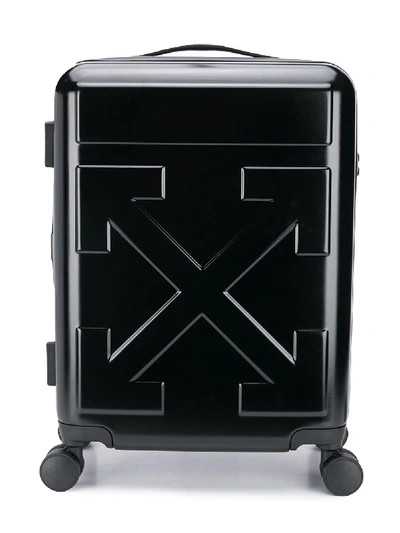 Off-white Quote Wheels Suitcase In Black