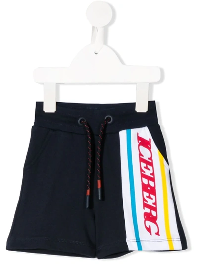 Iceberg Babies' Drawstring Sweat Shorts In Blue