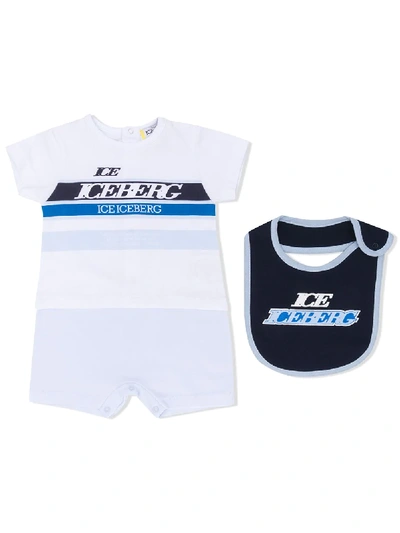 Iceberg Babies' Logo Print Tracksuit Set In Blue