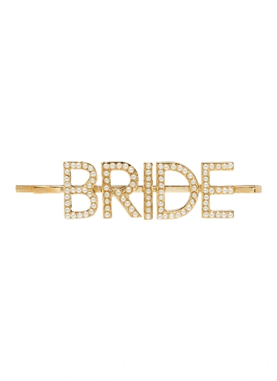 Bijoux De Famille 'bride' Faux Pearl Hair Pin In Gold,pearl