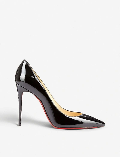 Christian Louboutin Womens Black Kate 100 Patent-leather Courts
