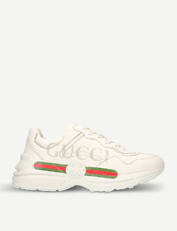 gucci white rhyton sneakers