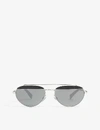 ALAIN MIKLI ELICOT MIRRORED OVAL-FRAME SUNGLASSES,779-10017-8053672168907