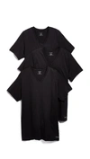 Calvin Klein Underwear 3 Pack Classic Regular Fit V-neck Tee In Black