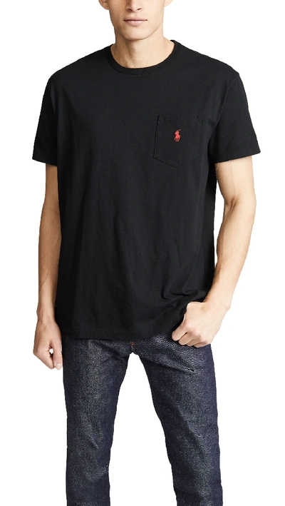 Polo Ralph Lauren Logo-embroidered Cotton T-shirt In Polo Black