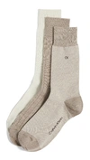 CALVIN KLEIN UNDERWEAR 3 PACK BIRDSEYE DRESS SOCKS