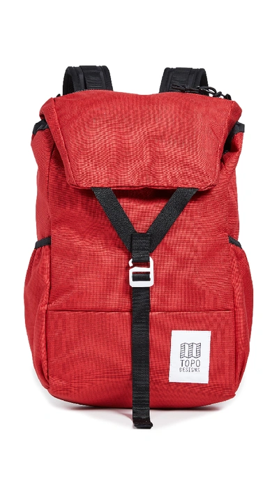 Topo Designs Y-pack Backpack In Red